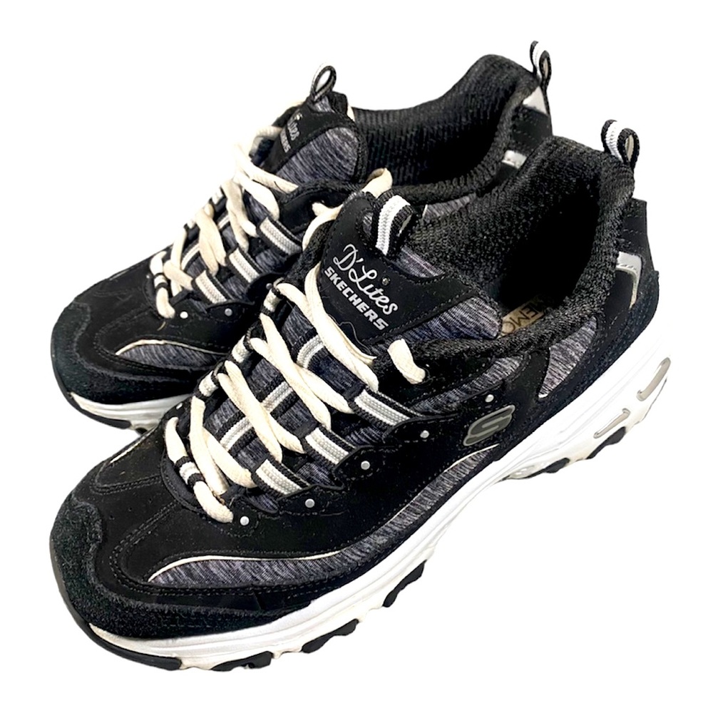 Skechers Women’s Shoes Size 6.5 D’Lites Glowing Path Wedge Sneakers Air Cooled